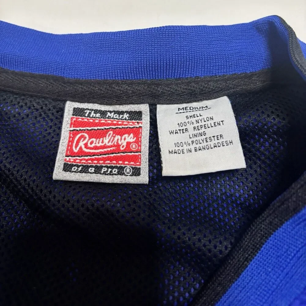 Rawlings Men's Sport Water Repellent Windbreaker Vest Pockets Golf Hiking VTG